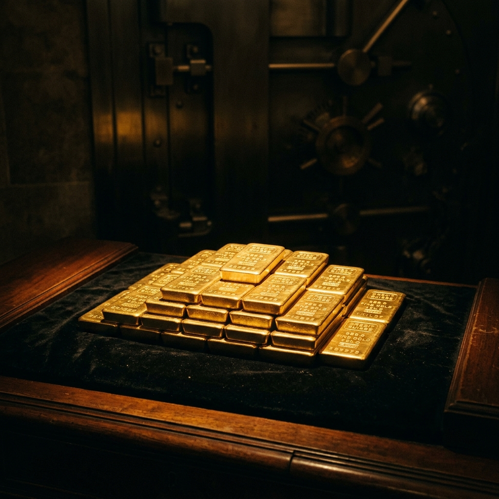 gold bars luxury dark lighting